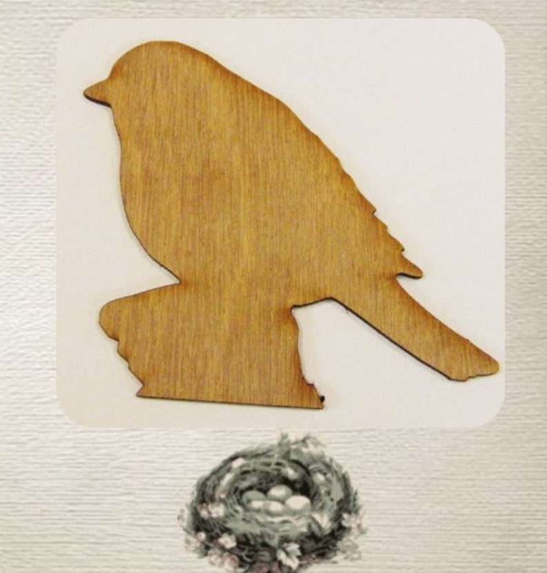 Laser Cut Large Songbird Wood Cut Out