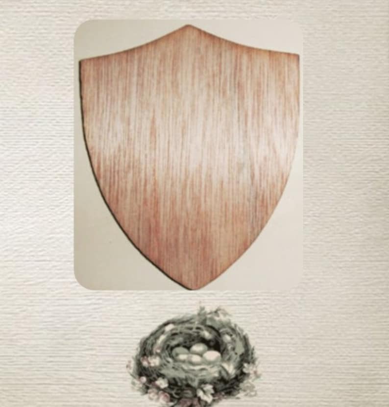 Laser Cut Wood Cut Out Shield - Large