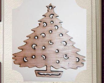 Christmas Tree Ornament - Laser Cut Wood