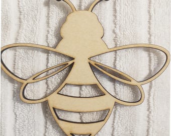 Honey Bee -  (Large ) Wood Cut Out -  Laser Cut