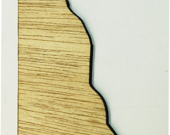 Delaware State (Large) Wood Cut Out - Laser Cut