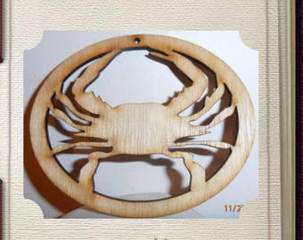 Crab - Laser Cut Wood Ornament