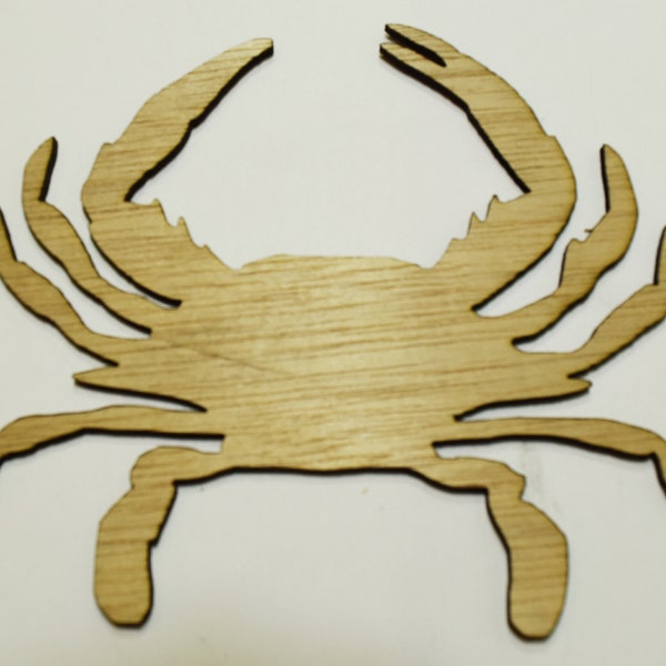 Crab / Blue Crab /  Wood Cut Out - Medium Laser Cut