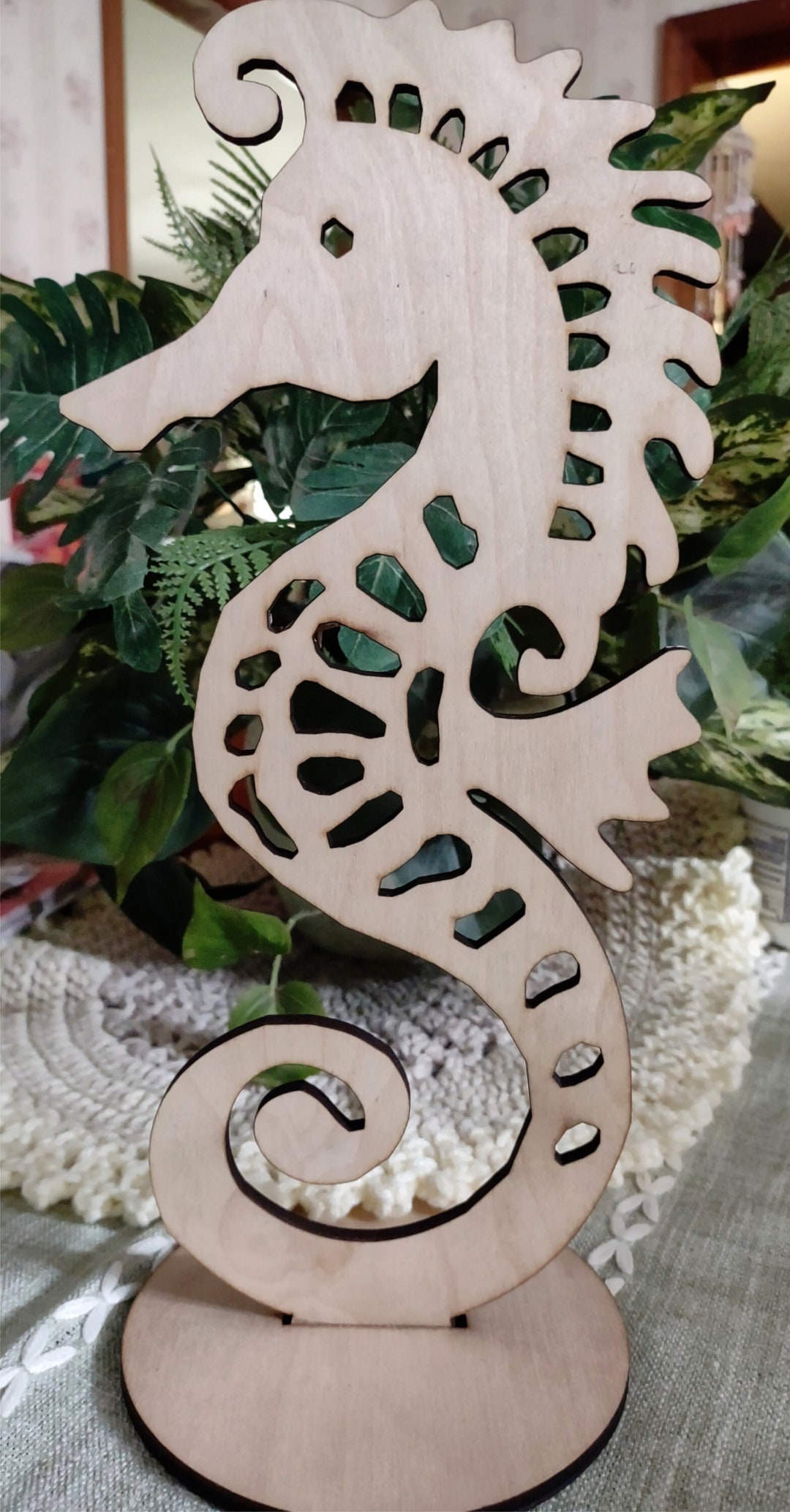 Seahorse - Laser Cut Out Unfinished Wood Craft Shape SEA153 – The Wood