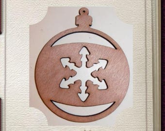 Circular Snowflake Ornament - Laser Cut Wood