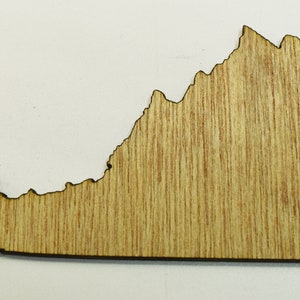 Virginia State (Medium) Wood Cut Out - Laser Cut