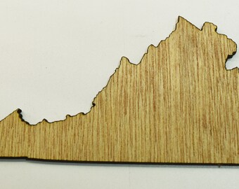 Virginia State (Medium) Wood Cut Out - Laser Cut