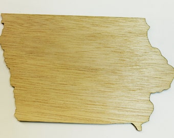 Iowa  State ( Small) Wood Cut Out - Laser Cut