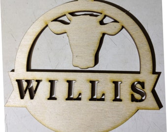 Personalized Bull Ornament