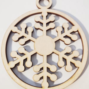 Snowflake ornament - Laser Cut Wood