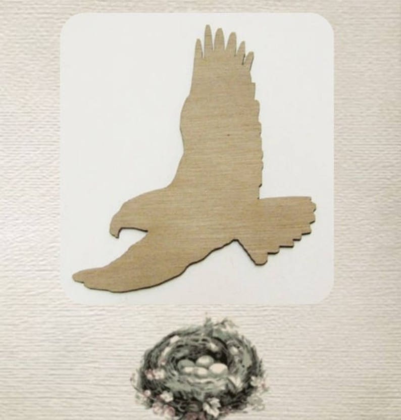 Eagle in Flight / Patriotic Wood Cut Out Laser Cut image 1