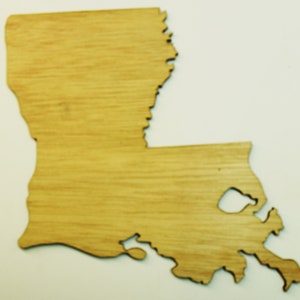 Louisiana State ( Medium) Wood Cut Out - Laser Cut