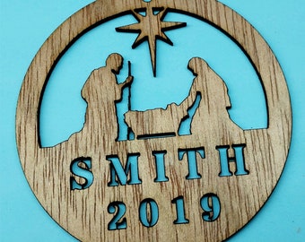 Personalized Nativity Ornament