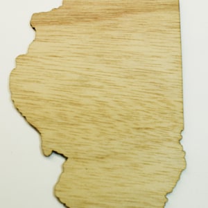 Illinois State (Large) Wood Cut Out - Laser Cut