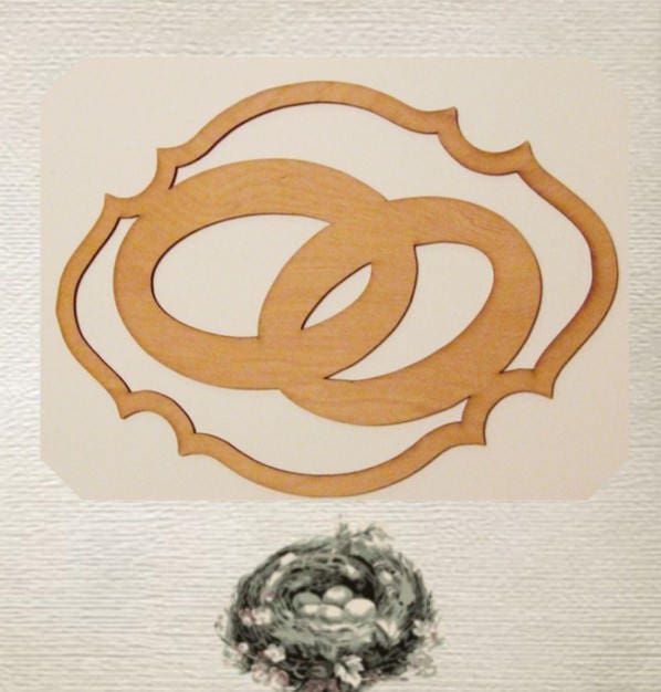 Wedding Ring Wood Cut Out Laser Cut Etsy