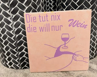 Carreau recyclé/carrelage avec inscription, décoration à faire soi-même