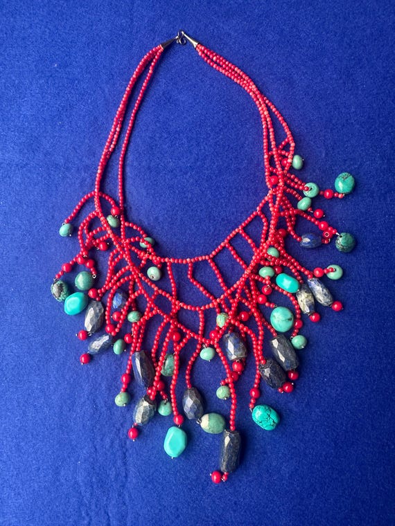 Three Separate and Different Length Strands Neckl… - image 2