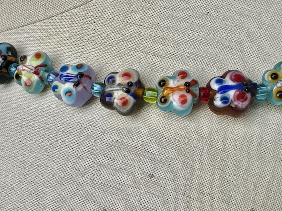 Distinctive Handmade Multi Colored Butterfly Mura… - image 4