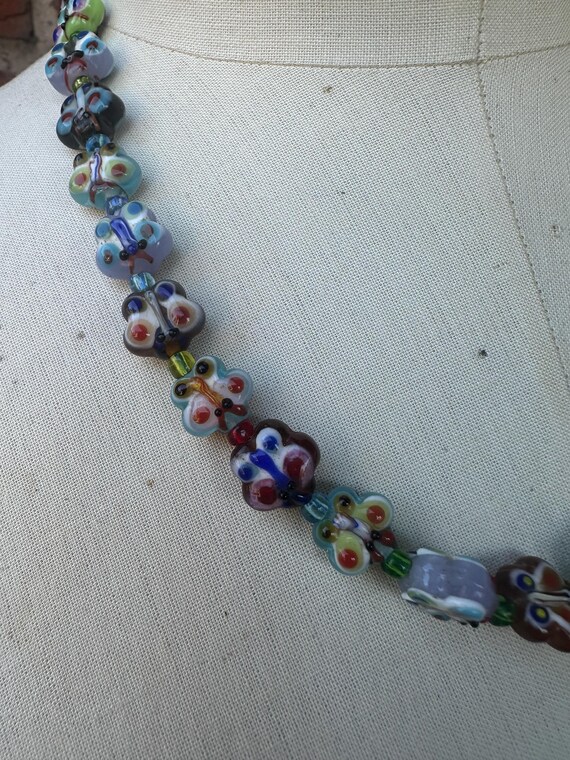 Distinctive Handmade Multi Colored Butterfly Mura… - image 3