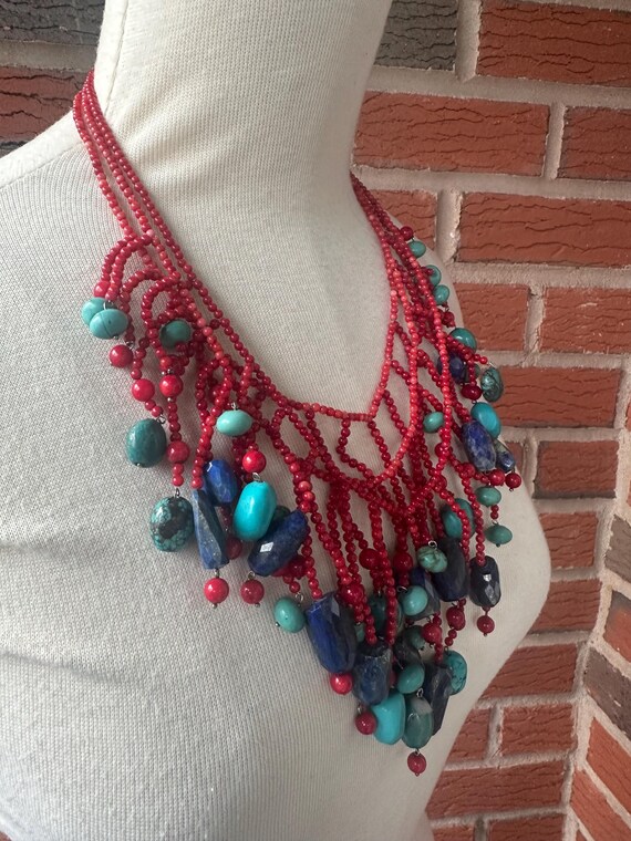 Three Separate and Different Length Strands Neckl… - image 5