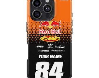 KTM Tough MagSafe Handyhülle Personalisiert mit Ihrem Namen und Ihrer Nummer Dirtbike Motocross Geschenk