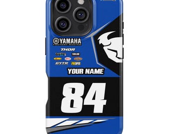 YAMAHA Tough MagSafe Handyhülle Personalisiert mit Name und Nummer Dirtbike Motocross Geschenk