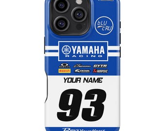YAMAHA Tough MagSafe Handyhülle Personalisiert mit Name und Nummer Dirtbike Motocross Geschenk
