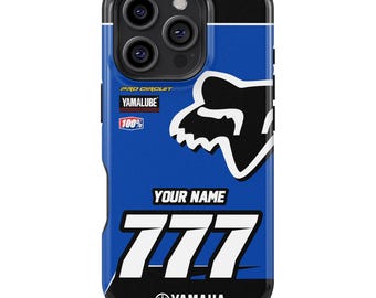 YAMAHA Tough MagSafe Handyhülle Personalisiert mit Name und Nummer Dirtbike Motocross Geschenk
