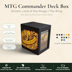 One Ring MTG Commander Deckbox | LOTR Art Panel EDH Vault | 115+ doppelt gesleevete Karten | Herr der Ringe Magic: The Gathering