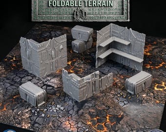 WTC FOLDABLE ELDAR - Compatible with Warhammer 40k 10th & 11th Edition, Kill Team - Grimdark Tournament Terrain, 28mm 32mm Sci-Fi Scenery