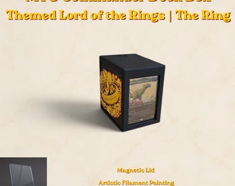 Caja para mazos de El Señor de los Anillos / Anillo Único MTG Commander EDH Vault / Magnética / Más de 115 cartas con doble funda / Magic the Gathering / TCG