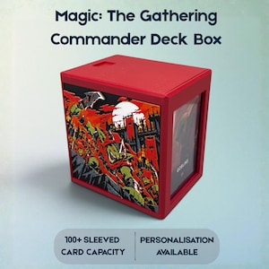 Goblin Deck Box MTG Commander Card Storage, Goblin King Art Panel Design