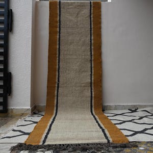 Kilim Stair Runner - Vintage Geometric Multi size Jute Area Rug Runner Handmade Wool Boho Tribal Hallway Entryway Striped Traditional Rug