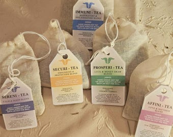 Set di tisane da bagno / Sali da bagno botanici / Regalo per la cura di sé / Rituale rilassante del bagno / Tisana naturale per il bagno / Fatto a mano nel Regno Unito