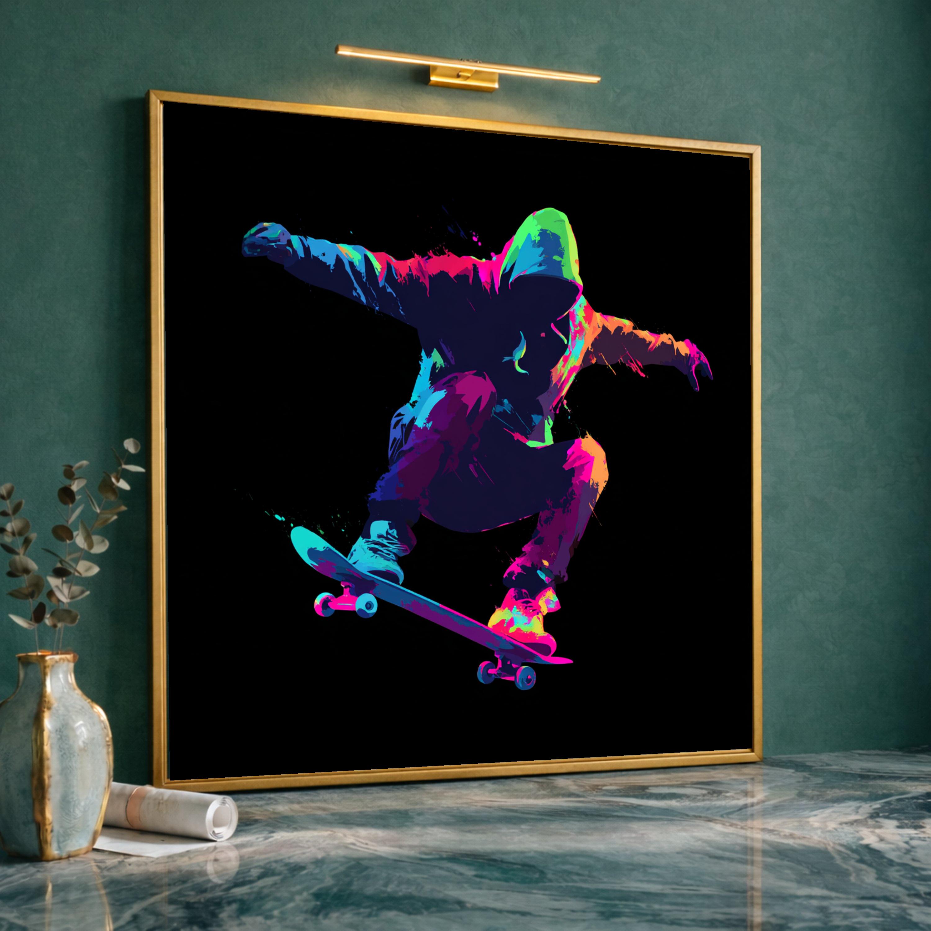 skateboard scrap LED アートフレーム Recycled Skateboard Frame - Etsy