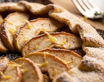 Easy Apple Galette Recipe PDF, Father's Day Dessert, French Apple Tart, Homemade Pastry Recipe, Digital Download
