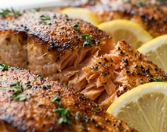 Easy Recipe Lemon Salmon PDF, Air Fryer Fish Recipe, Healthy Dinner Guide, Instant Download