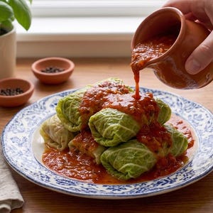 Cabbage Rolls with Chicken and Rice Recipe PDF, Healthy Family Dinner, Chicken Cabbage Rolls Recipe, Digital Download