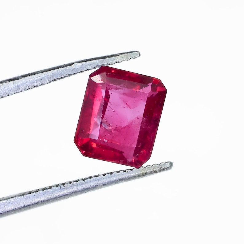 Display Ruby Red Ruby Loose Gemstone | Ruby Cushion Cut Faceted Lab Grown Gemstone ...