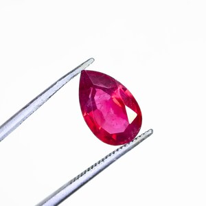 Rubí rojo suelto / Rubí talla pera facetado / Rubí de 2,90 ct / Rubí para joyería hermosa /