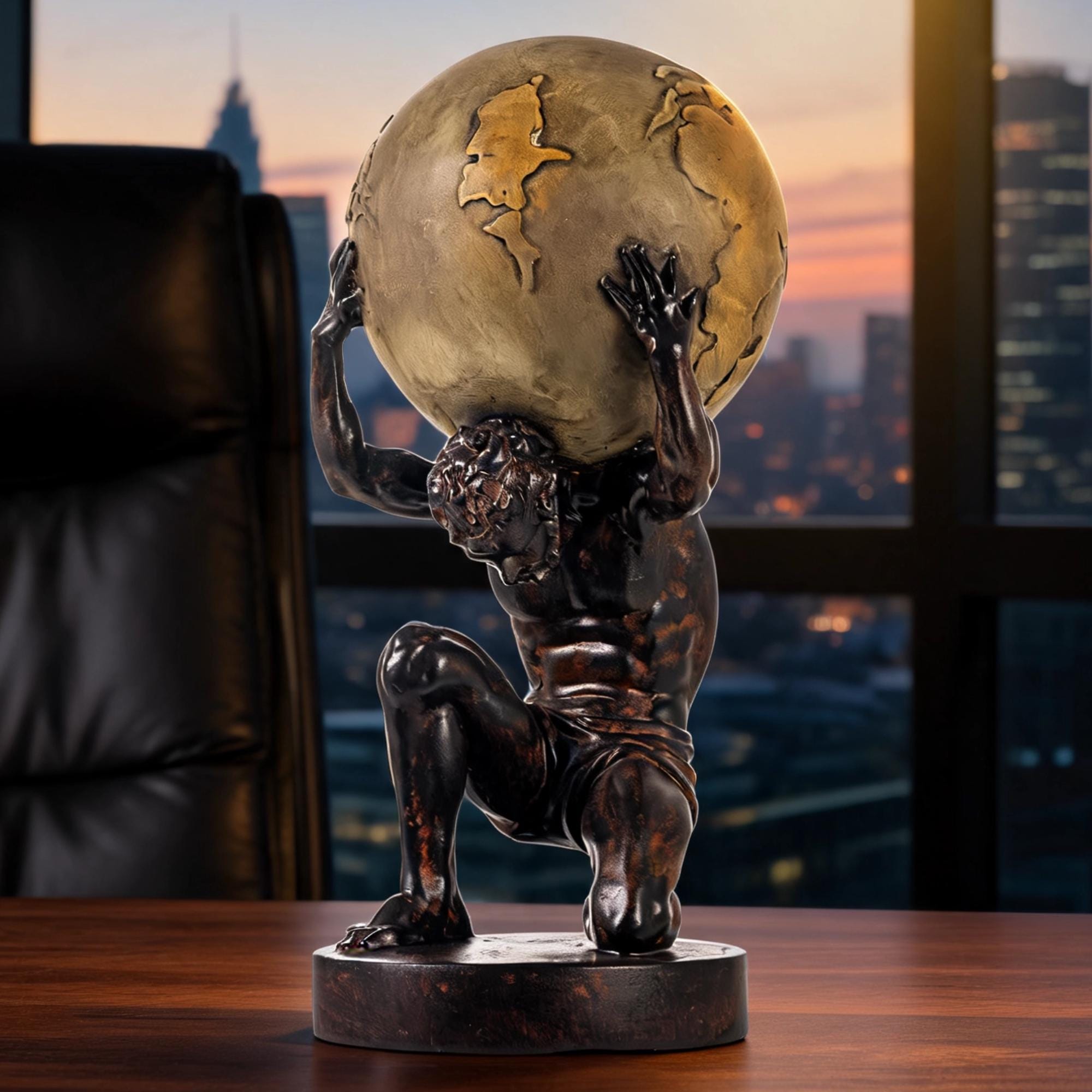Atlas Statue With Globe - Etsy