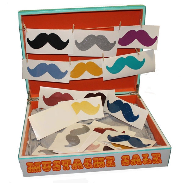 Car Mustache - Mustache vinyl decal( set of 3)