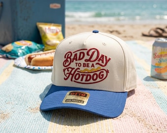 Embroidered Hotdog Cap, Funny BBQ Summer Trucker Hat