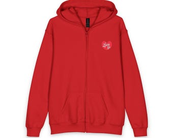 Blue Butterflies and Roses Youth Hoodie | Zip-Up
