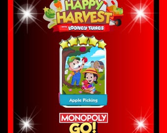 Monopoly_Go - New Album - Happy Harvest - Apple Picking - Stickers 5 Stars - Fast Delivery