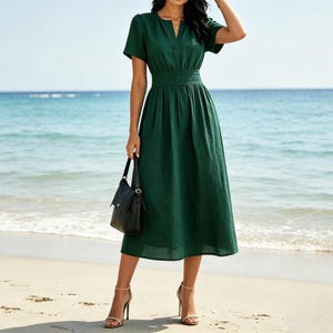 Casual Emerald Green Dress - Etsy Casual Emerald Green Dress - Etsy
