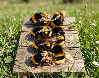Real Queen Bumblebee Specimens｜Open or Resting Wings｜1 / 5 / 10 / 20 pcs｜Natural Insect Display for Art, Study & Collection