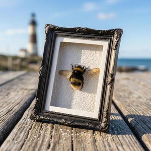 Authentic Bumblebee Specimen Decor | Framed Insect Display or Magnet | Nature Inspired Art | Collector Gift Idea