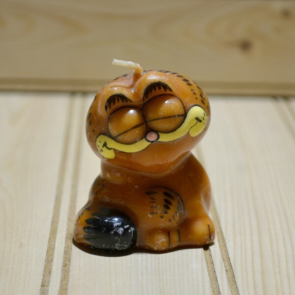 Vintage Small Garfield Candle Unburnt Enesco 1981 1980s Cartoon Comic Collectible