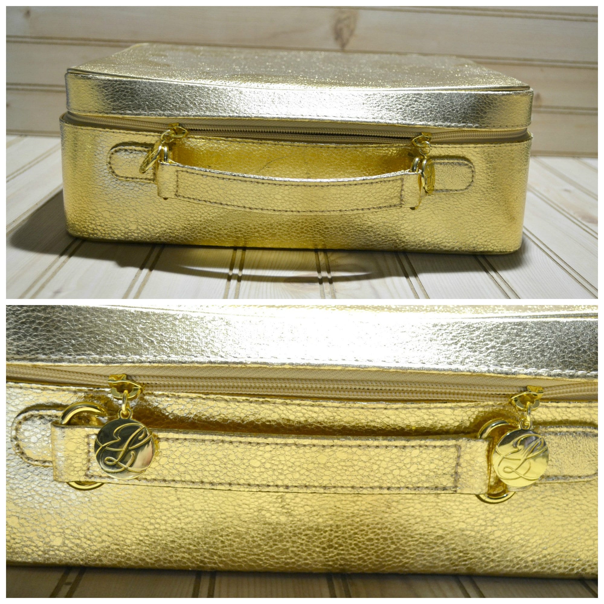 Vintage Estee Lauder Gold Cosmetic Train Travel Case Bag Suitcase Metallic Soft Side Collectible Makeup TV Movie Prop Etsy Sweden